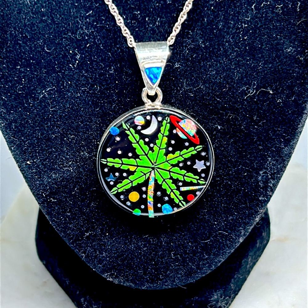 Galaxy Inlay Stone 925 pendant